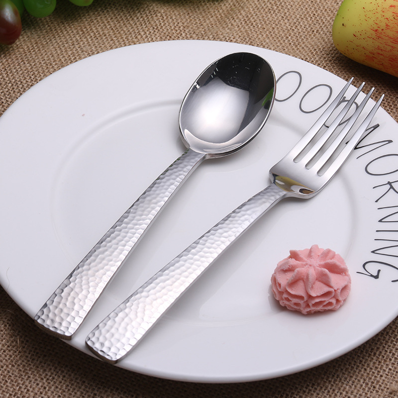 Manufacturer's Ready Stock Wholesale Creative Stainless Steel Western Food Knife, Fork and Spoon Hotel Gold-Plated Western Tableware Set Western Food