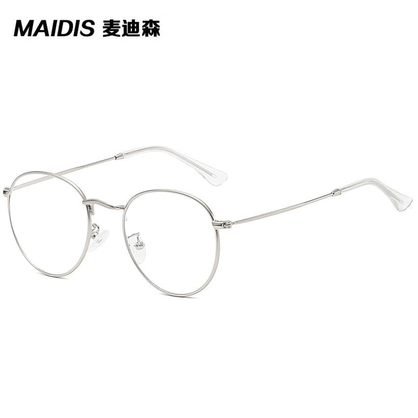 Jett 3447 Artistic Anti-blue Light Flat Glasses Metal Myopia Frame Glasses Frame Open Ball Oval Anti-blue Light Glasses