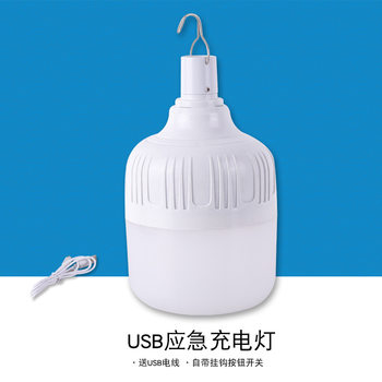 USB emergency light bulb with hook stall light emergency outdoor camping night market Mobile Wireless Charging led bulb