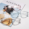 Cross-border Hot Sale New Korean Fashion Glasses Frame Personalized Flat Mirror Transparent Jelly Color Retro Frame Mirror