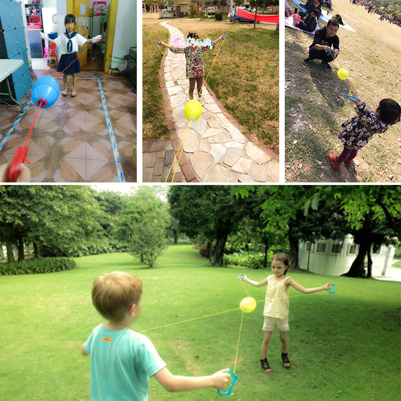 Children's Pull Basketball Double Collaboration Puller Kindergarten Shuttle Traditional Toy Fitness Interactive Parent-Child Interaction