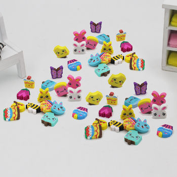 Rabbit Ice Cream Cake Unicorn Animal Fruit Bee Butterfly Shape Mini Eraser Available Tons for Sale