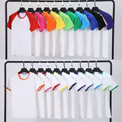 Summer edge Raglan short sleeve round neck T-shirt modal sublimation transfer blank t-shirt class clothes parent-child clothes DIY