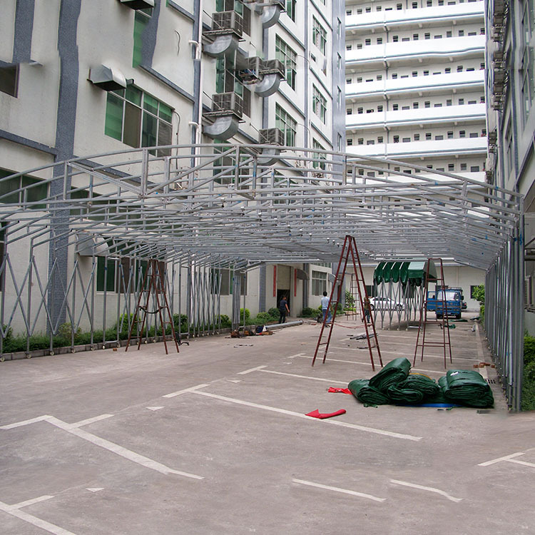 户外活动优质推拉篷批发流动酒席棚 移动停车棚 地面滑轨轨道帐篷