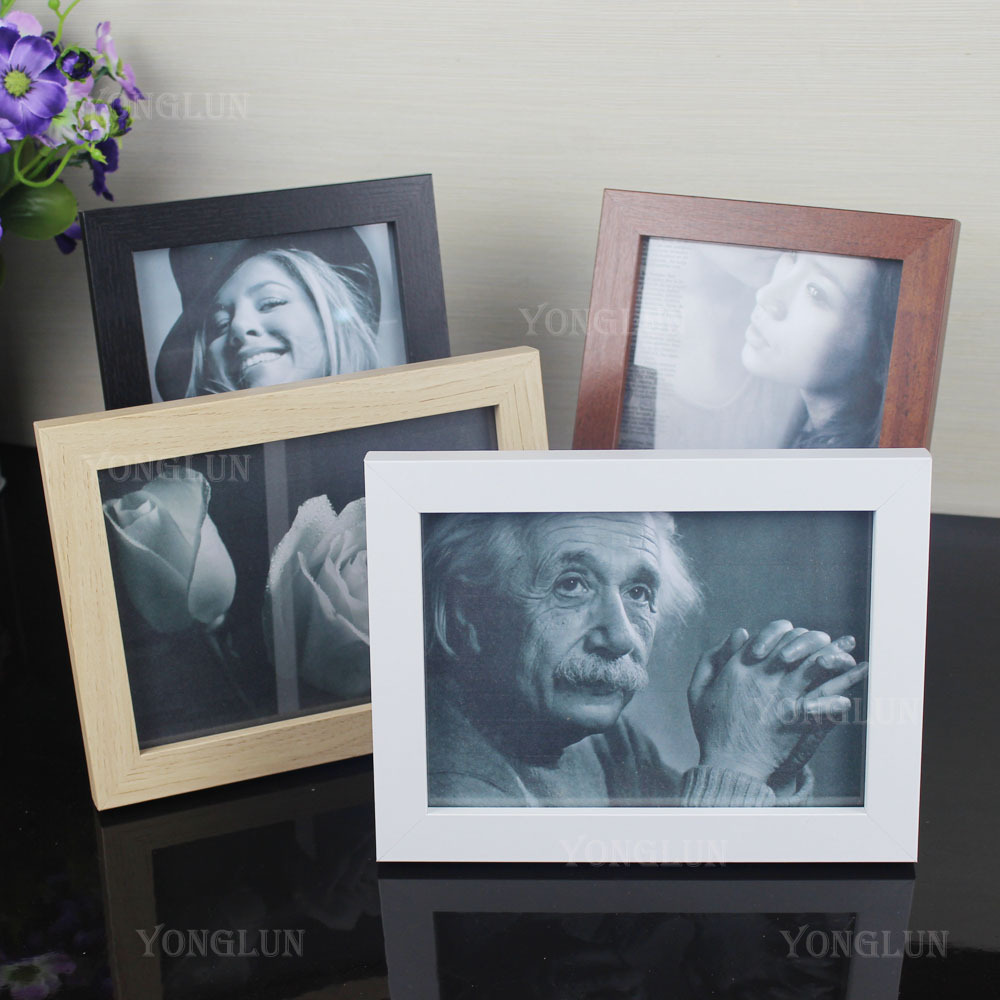 Mdf Density Board Wooden Photo Frame Manufacturer Wholesale 6inch Colored Wooden Frame Creative A4 Photo Wall Frame Handmade for Wall Hanging