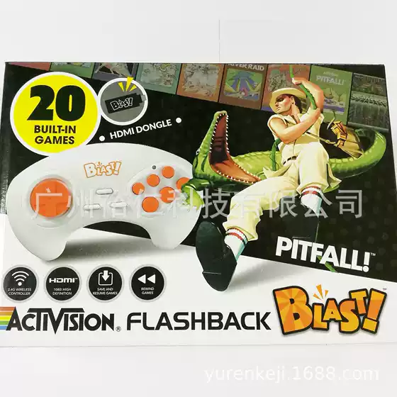 ATGAMESBLAST original TV game box wireless handle direct plug TV built-in 20game