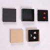 2025 New Retro Kraft Paper Creative Black Ring Box with Logo Printing Necklace Box Exquisite Jewelry Box