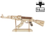 AK47 игрушечный пистолет на резиновой ленте, имитация мальчика, деревянная сборочная модель, 3d трехмерная головоломка, строительные блоки, развивающая игрушка в подарок