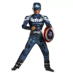 Kids Captain America cosplay Anime Costume Avengers Costume Hero Muscle Costume