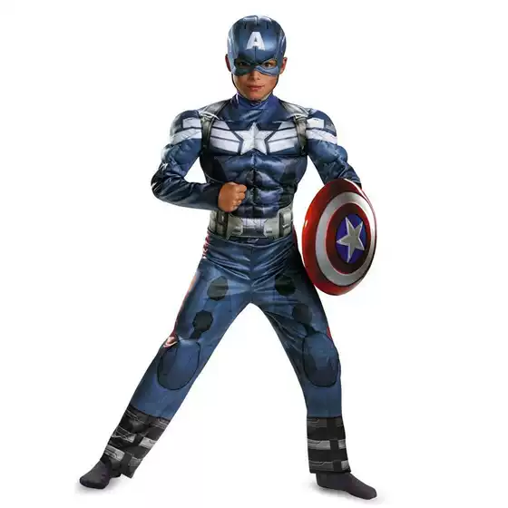 Kids Captain America cosplay Anime Costume Avengers Costume Hero Muscle Costume