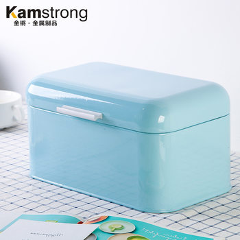 Jiangmen manufacturers metal bread box tin vintage kitchen storage tank tin bread box storage K-011S