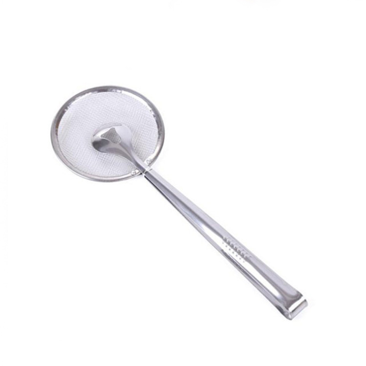 Kitchen Tools stainless steel colander oil scoop fried food oil scoop tofu powder sieve filter screen food oil clip
