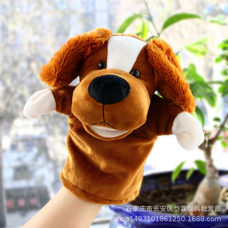 可张嘴卡通动物毛绒手偶亲子玩具嘴巴能动 多种款式 跨境现货混批
