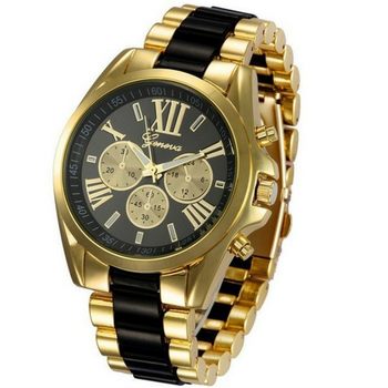 Geneva Fashion High-End Dial Three-Eye Steel Band Quartz Watch Men's Wholesale Micro-Business Supply Large Dial