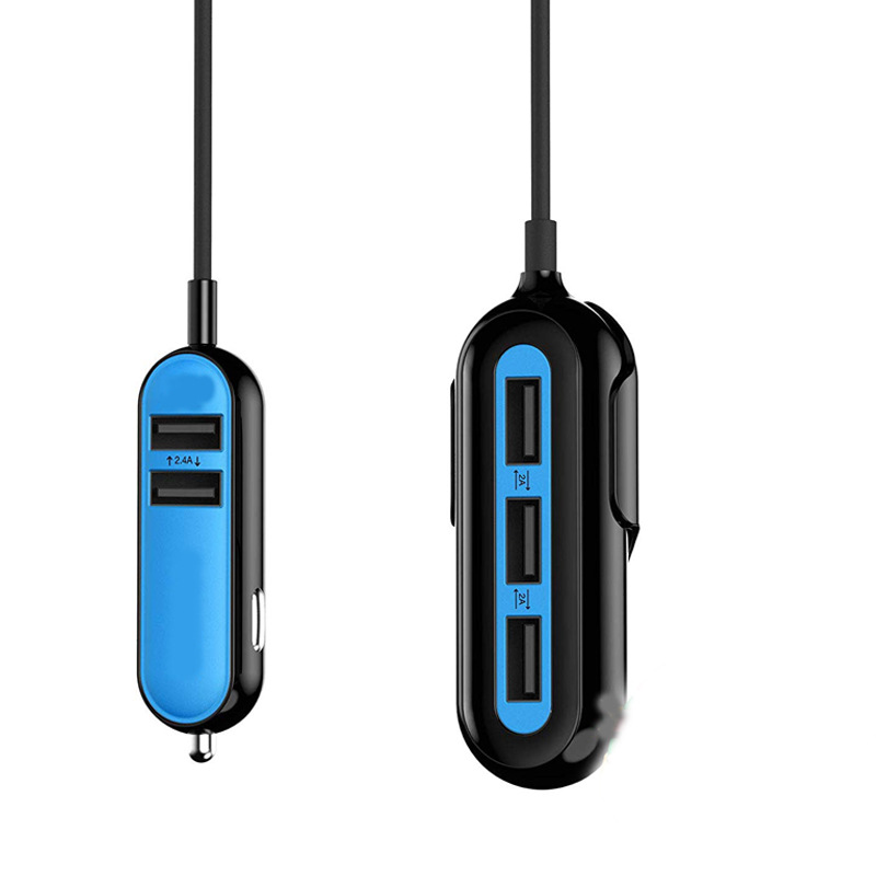 New car charger multi-port usb car charger with line car Mobile Phone Charger 4.8a car charger fast charger dual-port charger