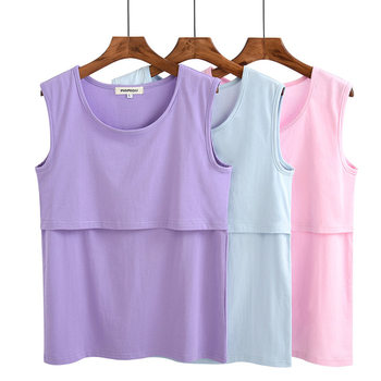 Pregnant women's camisole nursing vest nursing clothes postpartum bottoming shirt summer spring and autumn fleece-lined winter clothes plus size