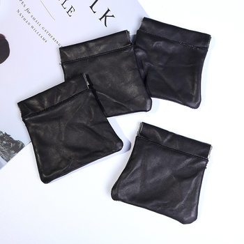 Genuine Leather Coin Purse Sheepskin Earphone Bag Sheepskin Coin Purse Mini Portable Multifunctional Digital Data Cable Storage Bag