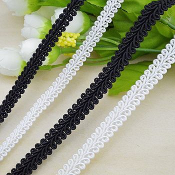 Ruifeng Lace 0.7cm-1.0cm Black and White Herringbone Lace Webbing Clothing Accessories diy Handmade Accessories