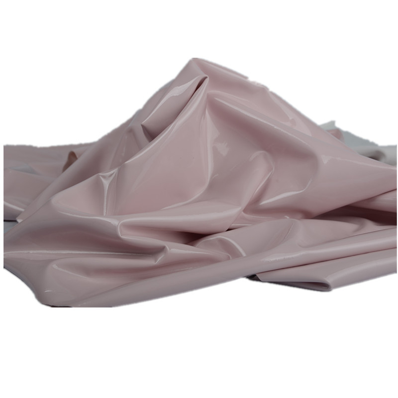 Four-sided mirror PU leather color mirror fun conjoined leather fabric laser patent leather stage tight fashion leather