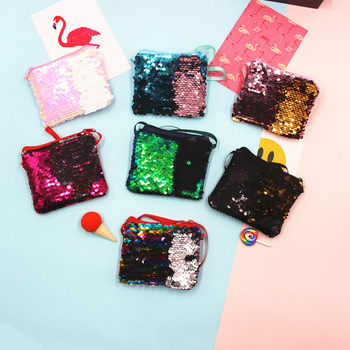 New Spot Cross-Border Export Mermaid Sequin Bag Kidsren's Crossbody Bag Cartoon Small Wallet Coin Purse