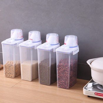 Household Plastic Sealed Jar Kitchen Large Thickened Food Storage Box Grain Storage Jar Lid Storage Jar