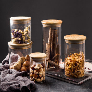 Glass Sealed Jars for Storing Spices, Tea, and Kitchen Grains, Food Storage Containers with Airtight Seals for Preservation