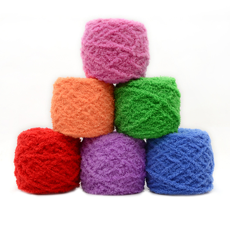 Five strands of coral fleece 5 strands of towel line scarf line Baby Baby line Velvet line coarse wool factory direct wholesale