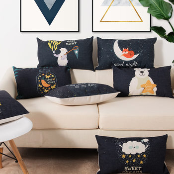 A generation of new simple ins explosions cotton and linen home pillow bedroom living room sofa bedroom waist pillow cushion