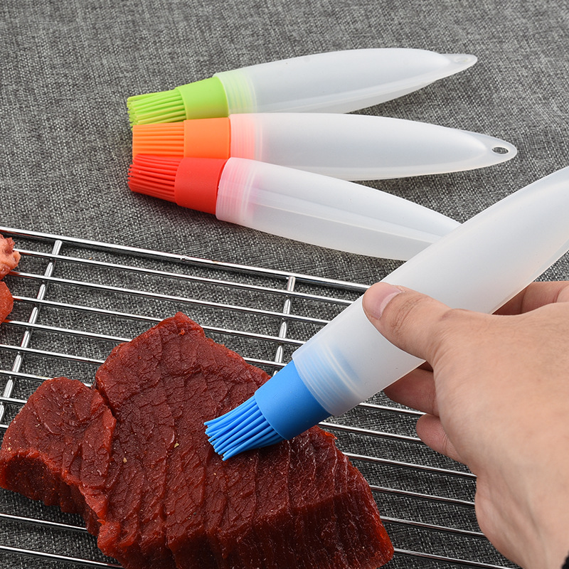 Silicone Pointed Oil Bottle Brush Multifunctional Barbecue Oil Bottle Brush Kitchen Oil Brush Silicone Oil Brush Kitchen Barbecue Tools
