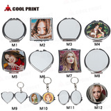 Термотрансферное пустое зеркало для макияжа creative love metal small mirror портативное двустороннее складное мини-зеркало для макияжа