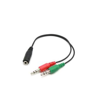 3.5mm 2-in -1 audio adapter headset red and green PVC external Notebook 1-2 Audio Adapter