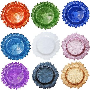 Origin Stained Glass Plate Wedding Irregular Golden Sun Plate Pad Plate Large European Decorative Plate