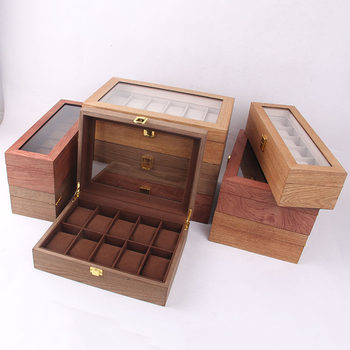 Spot wholesale 2 3 6 10 12 20 watch box retro wooden watch storage box display wooden box