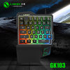 Limei Gk103 One-Handed Keyboard Gun God Throne Left-Hand Mechanical Feel Game Factory Promotion Wholesale