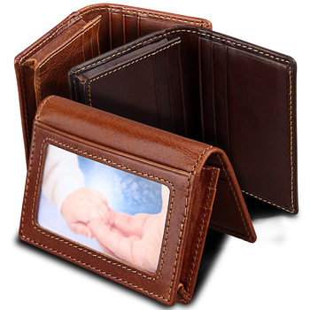 Foreign Trade New Men and Women's Genuine Leather Coin Purse ID Bag Business Card Bag Anti-magnetic RFID Anti-theft Card Bag Card Holder