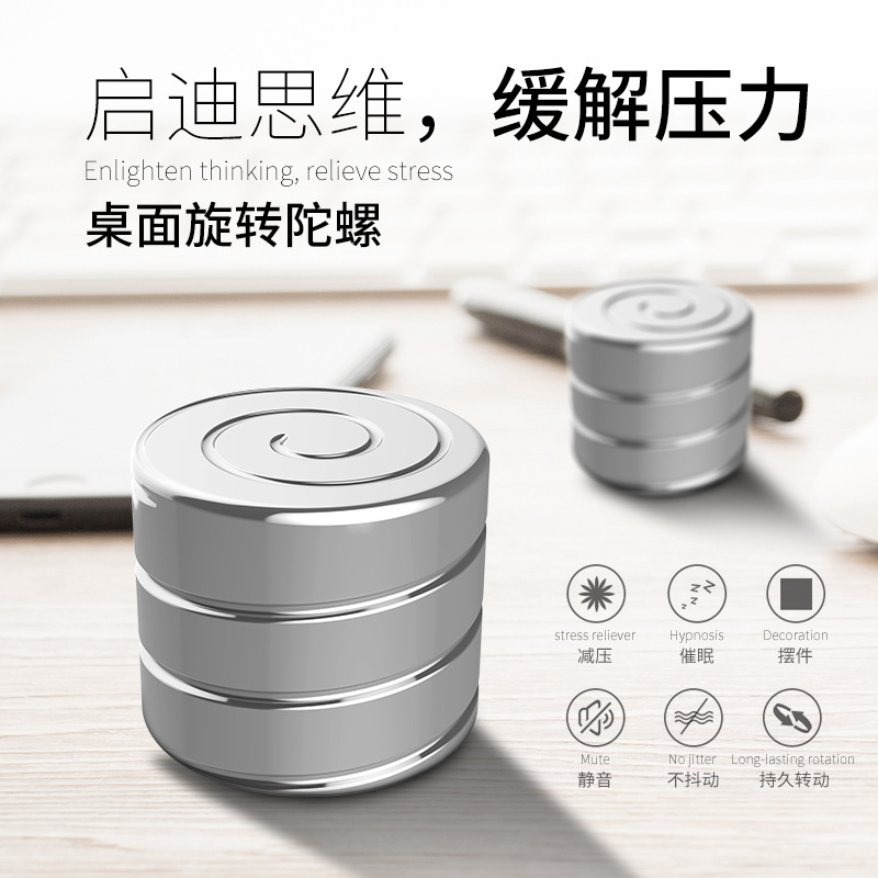 Vortecon desktop gyro Amazon cross-border fingertip explosions metal stainless steel stall decompression tremolo toys