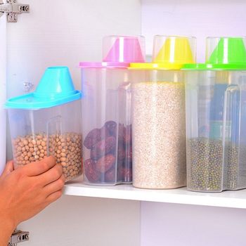 Sealed jar with lid kitchen storage box multi-grain storage jar plastic storage jar food dry goods crisper manufacturer