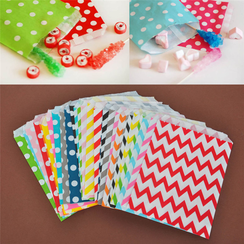 Spot a variety of candy-colored paper bags foreign trade disposable Christmas candy bags wedding party decoration packaging paper bags