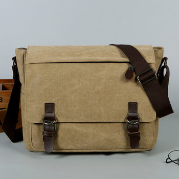 High-Density Canvas Bag, Retro Tool Bag, Neutral, Export Men's Bag, High-End Environmentally Friendly Canvas Bag, Thickeneded