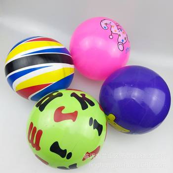 Two Yuan Wholesale Large Colorful Ball Kidsren's Toy Ball Soft Rubber Ball Inflatable Ball Supermarket Supply