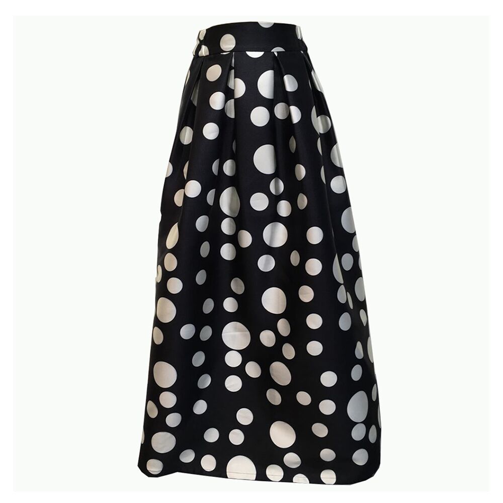 Vintage Polka Dot High Waist A Line Midi Skirt Flared Design Size 10 Perfect for Casual or Formal Occasions Wholesale