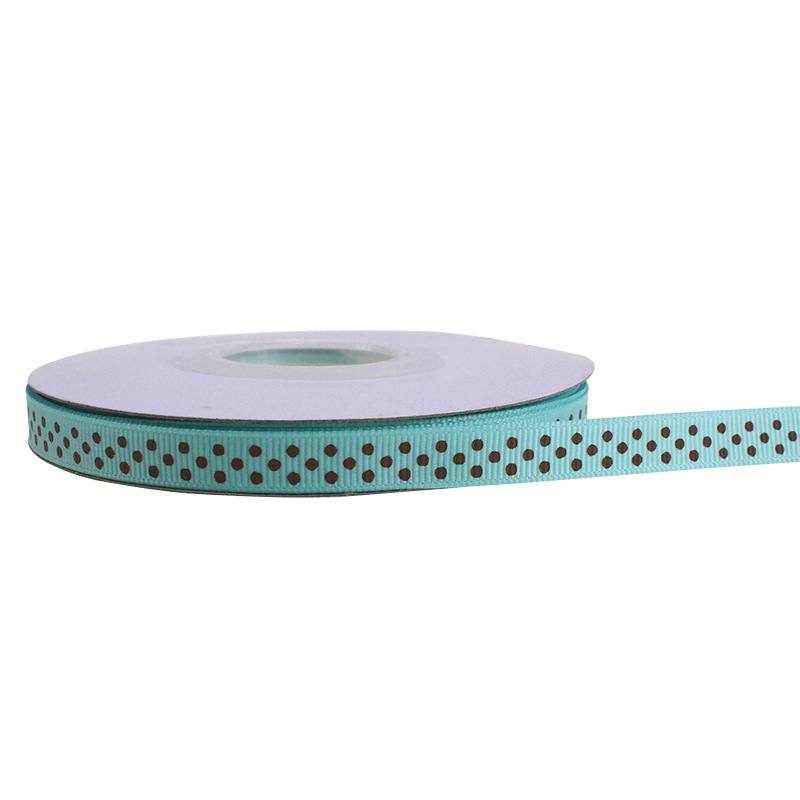1cm Printed Dot Ribbed with Packaging Bow Webbing Ribbon Kidsren's Jewelry DIY Ribbon