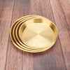 Multi-specification Copper Plate Brass Household Plate Fruit Tribute Plate Thickened Flat Bottom Flat Plate Round Tray 24-45cm
