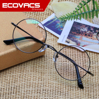 Vintage Republic of China Style Pure Titanium Glasses Frame Men's Round Ultra Light Optical Myopia Frame Men's Decorative Frame E8018