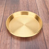 Multi-specification Copper Plate Brass Household Plate Fruit Tribute Plate Thickened Flat Bottom Flat Plate Round Tray 24-45cm