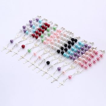 Amazon Hot Sale Silver Cross Baptism Mini Bracelet Wedding Baptism Return Lobster Clasp Finger Chain Jewelry