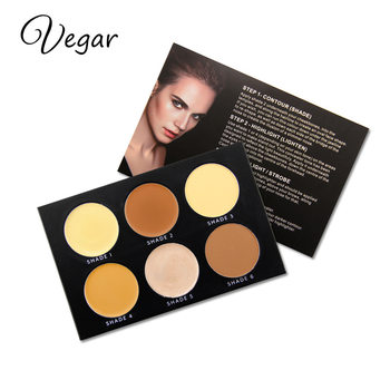 Cross-border makeup non-logo six-color highlight repair concealer plate brightening face cover spot acne marks 6-color powder cake