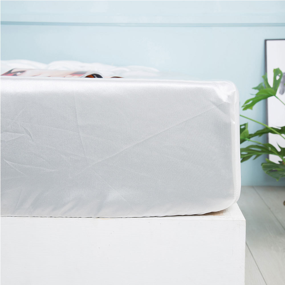 wish Amazon ebay imitation silk satin bedding three four-piece ice silk quilt cover summer pillowcase sheets