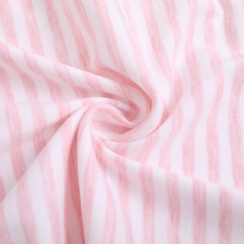 Yarn-Dyed Stripe Natural Premium Plain Cotton Fabric - OEKO-TEX Combed Knit for Babywear, Bedding & T-Shirts (by Roll)