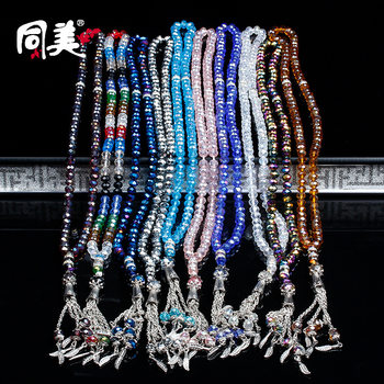 Tongmei Handwear Optimized Artificial Cut Crystal 99 Muslim Rosary Bracelet Taobao Cross-border Supply Wholesale